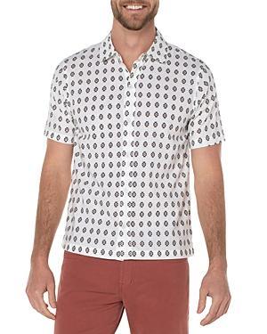 Liverpool Los Angeles Southwestern Garment Dyed Short Sleeve Printed Shirt Product Image