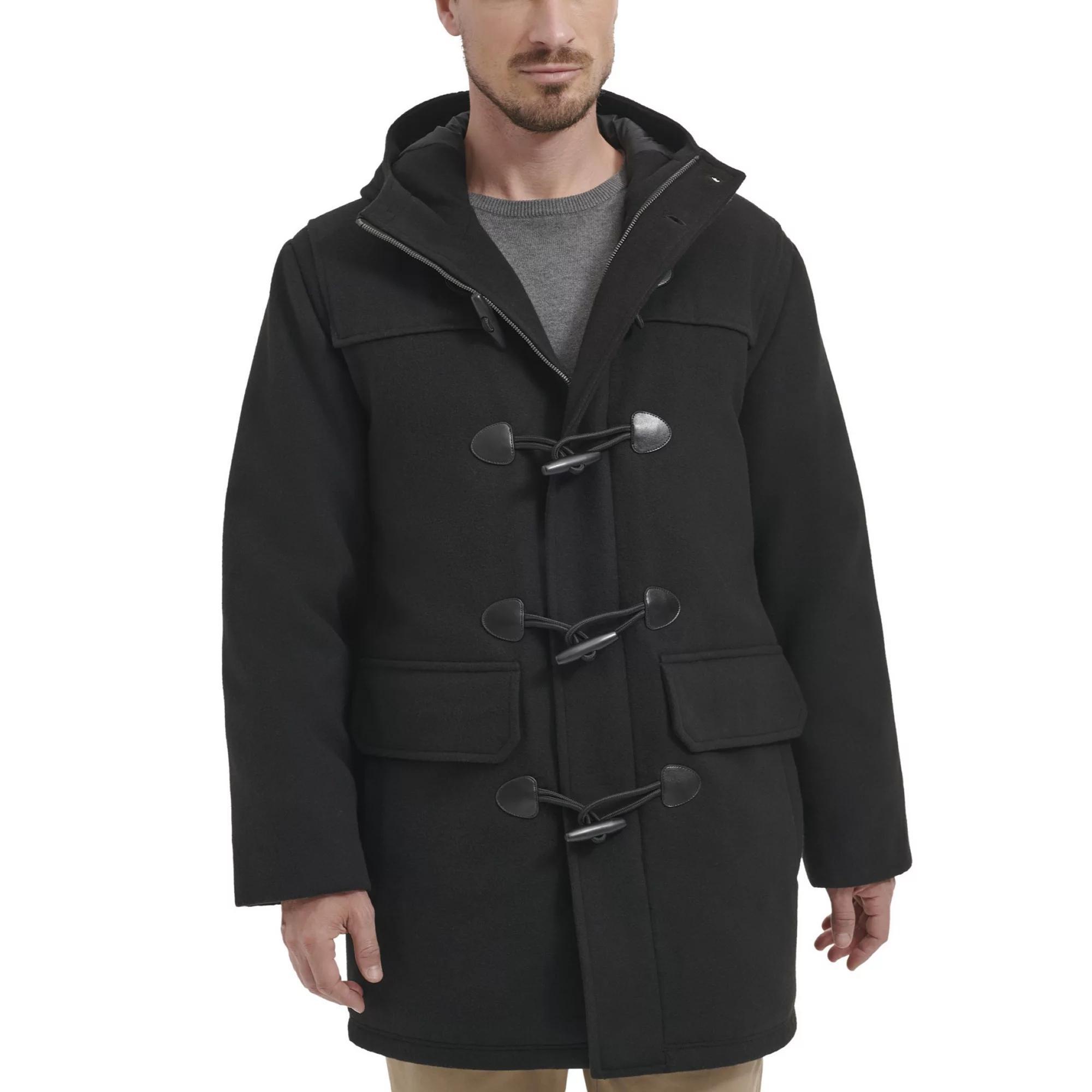 Men's Tommy Hilfiger Wool Blend Duffle Coat,  Product Image