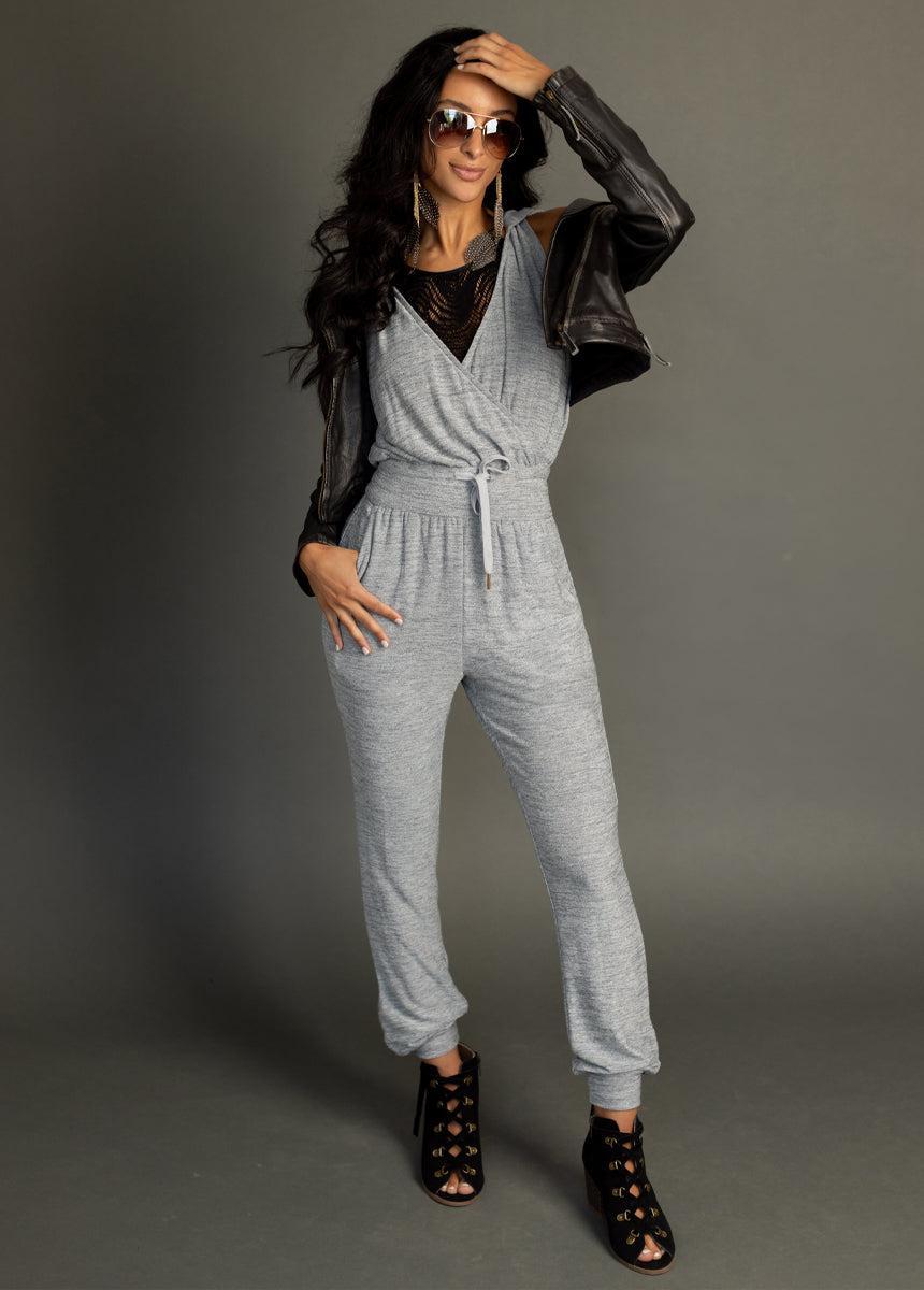 Baylee Jumpsuit in Heather Charcoal Female Product Image