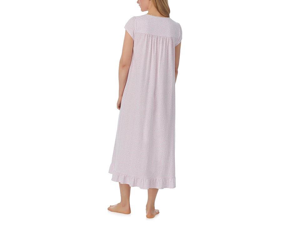 Eileen West Cotton Knit Cap Sleeve Waltz Gown Ditsy) Women's Pajama Product Image