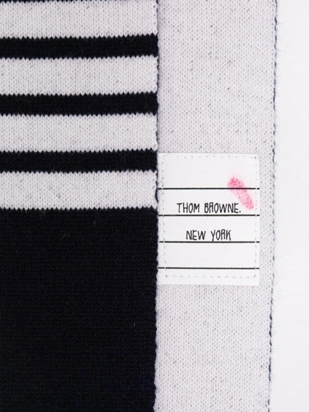 THOM BROWNE 4-bar Stripe Knit Tie In Blue Product Image