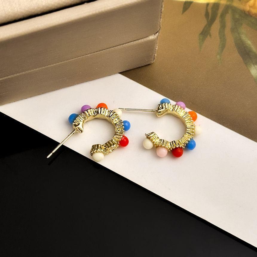 Beaded Open Hoop Earring Product Image