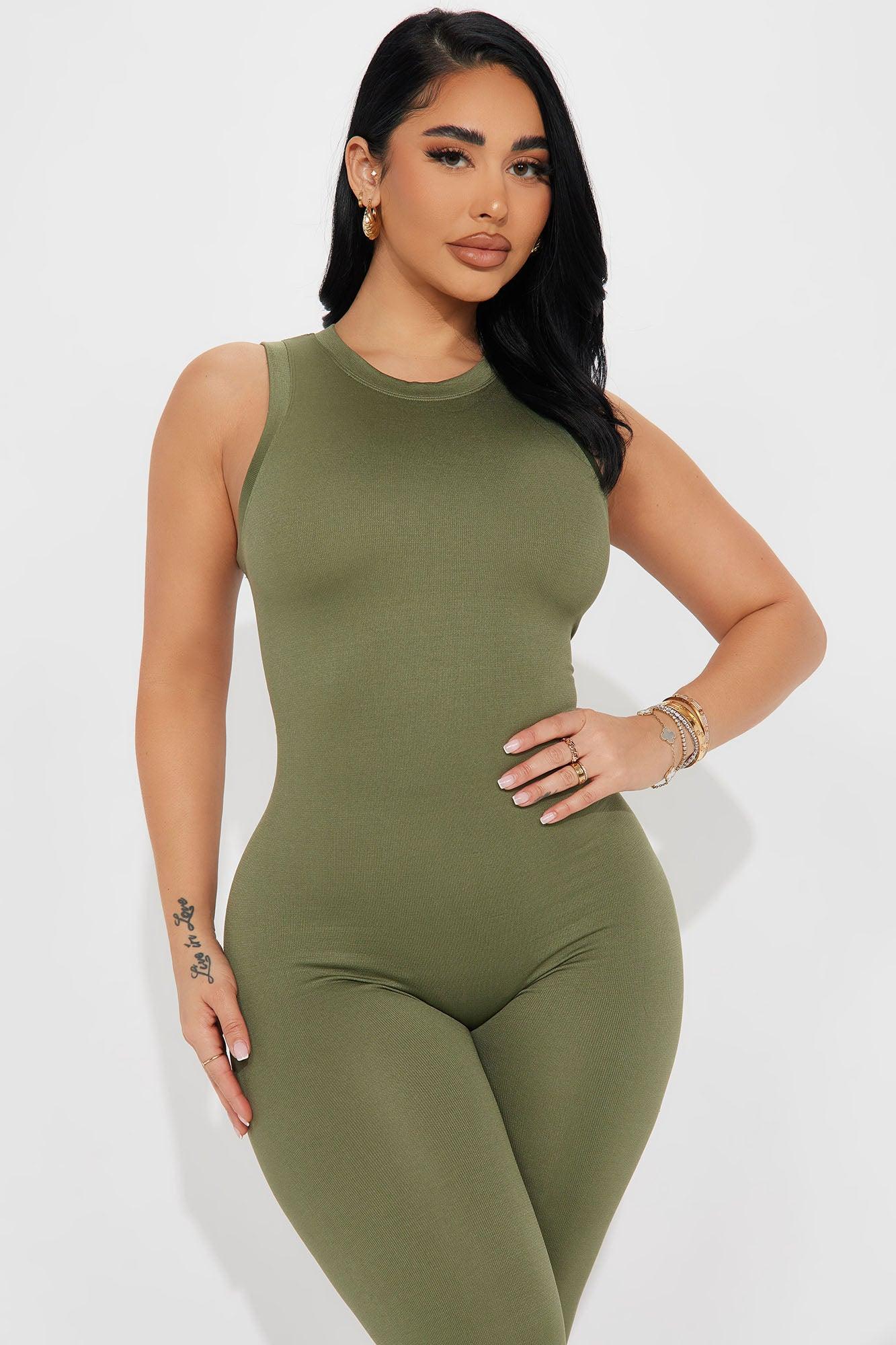 Jayda Seamless Jumpsuit - Olive Product Image