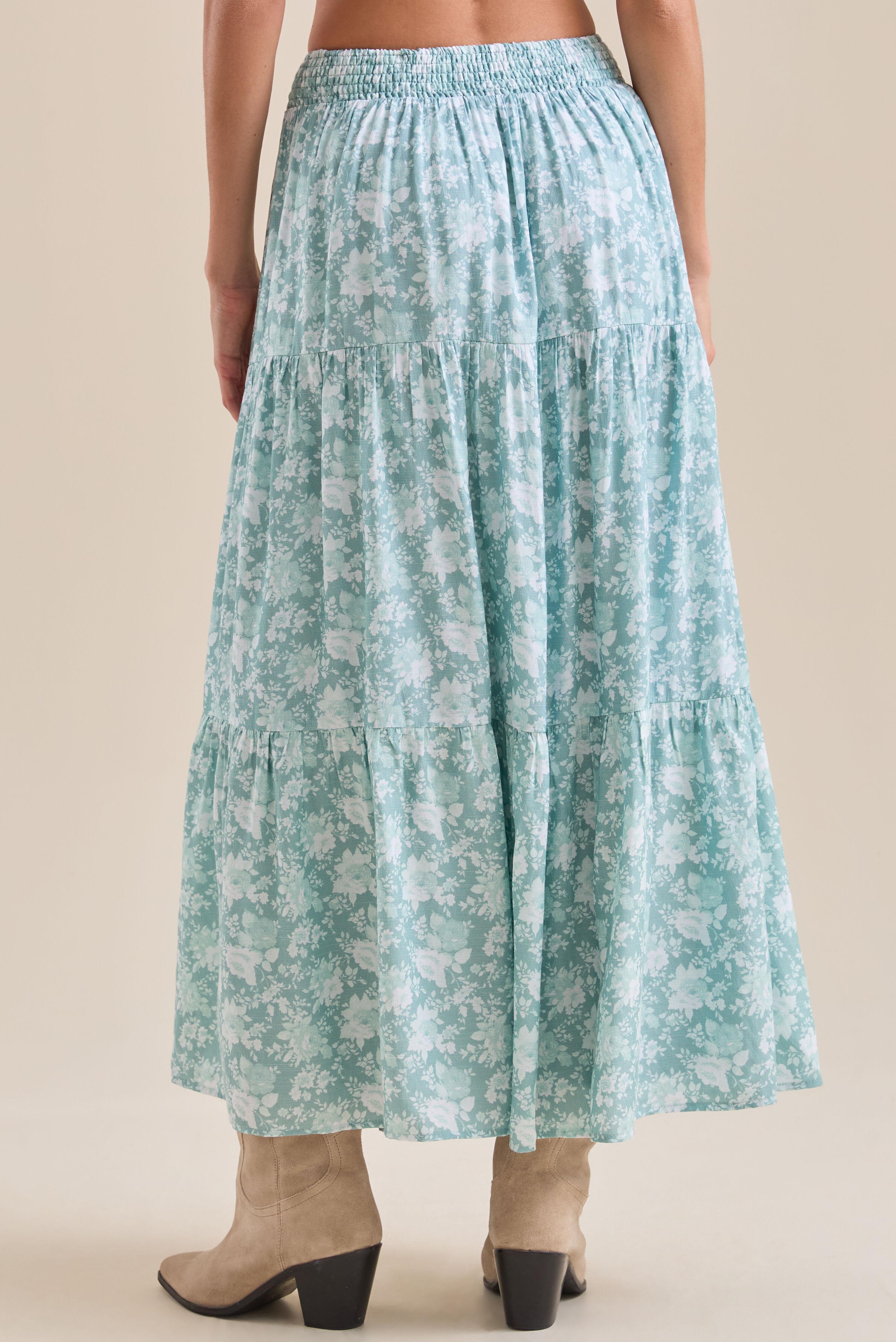 Calsi Floral Midi Skirt Product Image