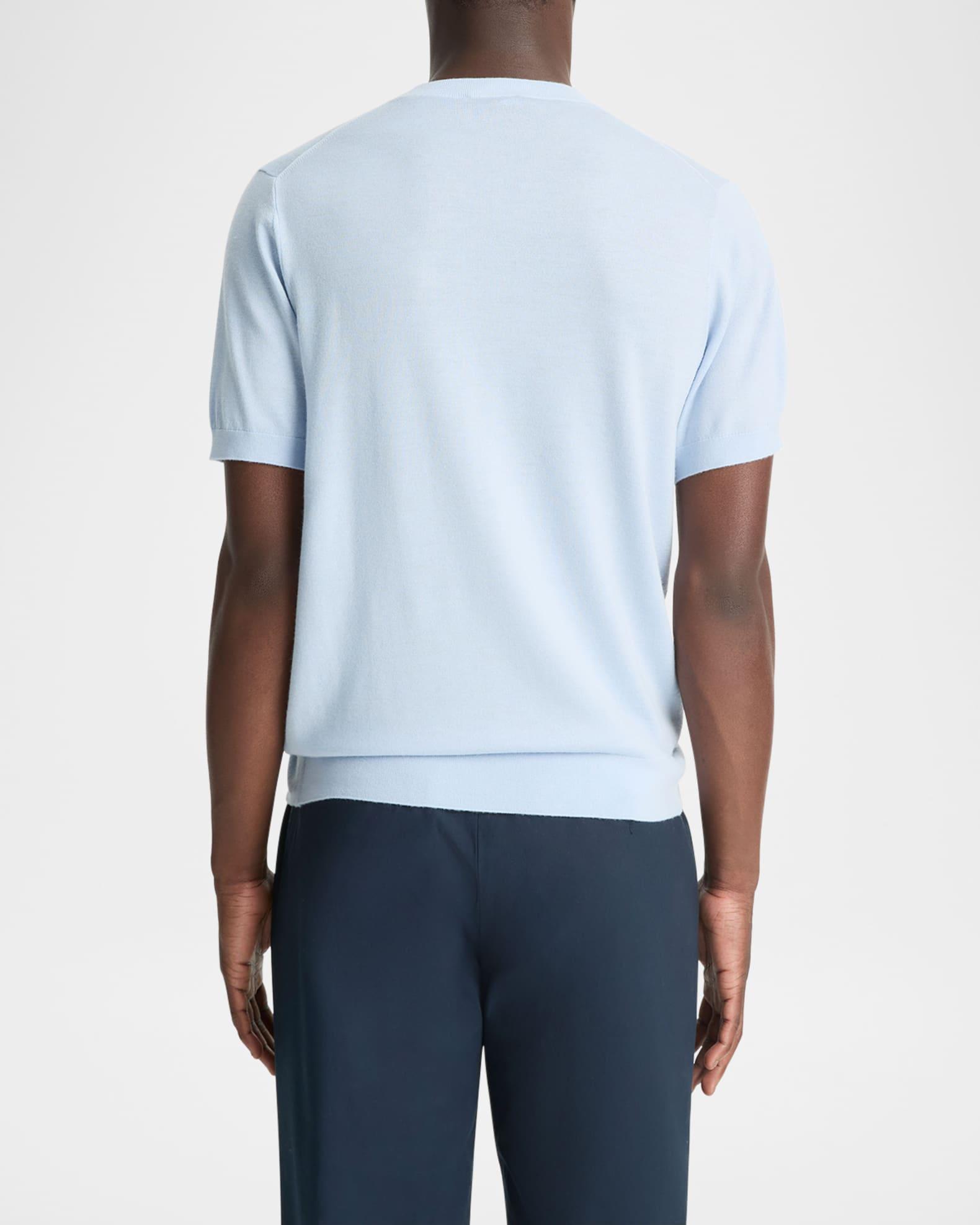 Men's Featherweight Wool-Cashmere Short-Sleeve Crewneck Sweater Product Image