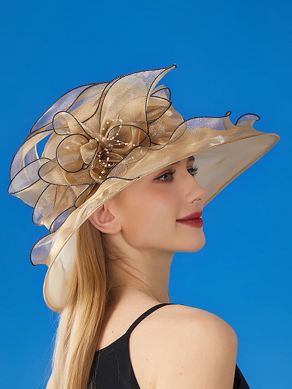 Flower Shape See-Through Split-Joint Sun Hat Product Image