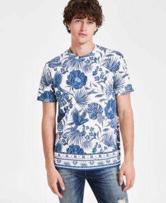 Guess Mens Tropical Floral Graphic T-Shirt Product Image