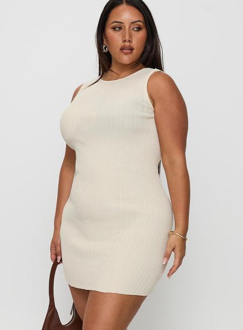 Mayok Mini Dress Cream Curve Product Image