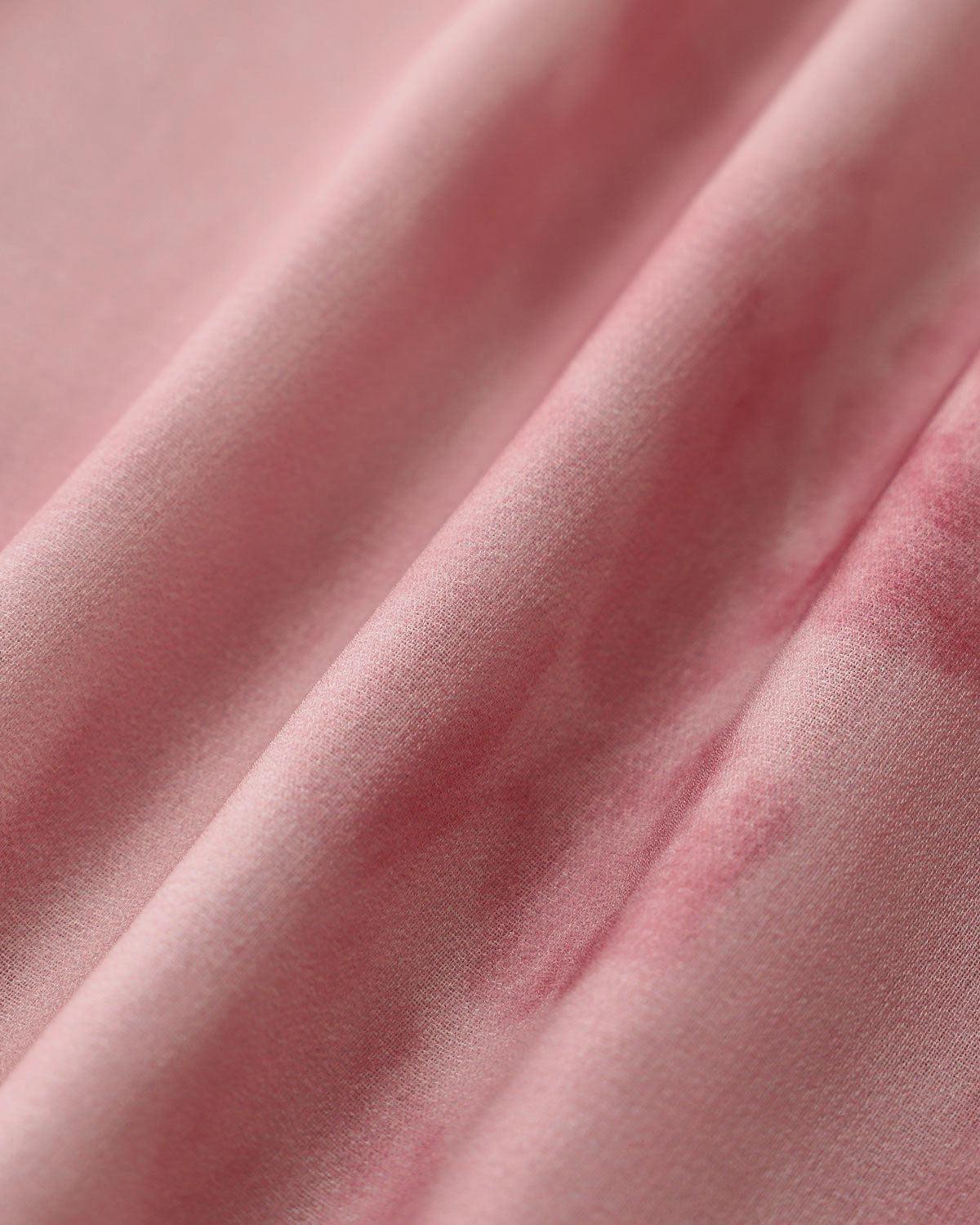 Pink Floral V Neck Sleeveless Midi Dress Product Image