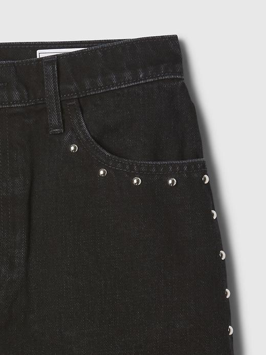 Studded Denim Mini Skirt Product Image