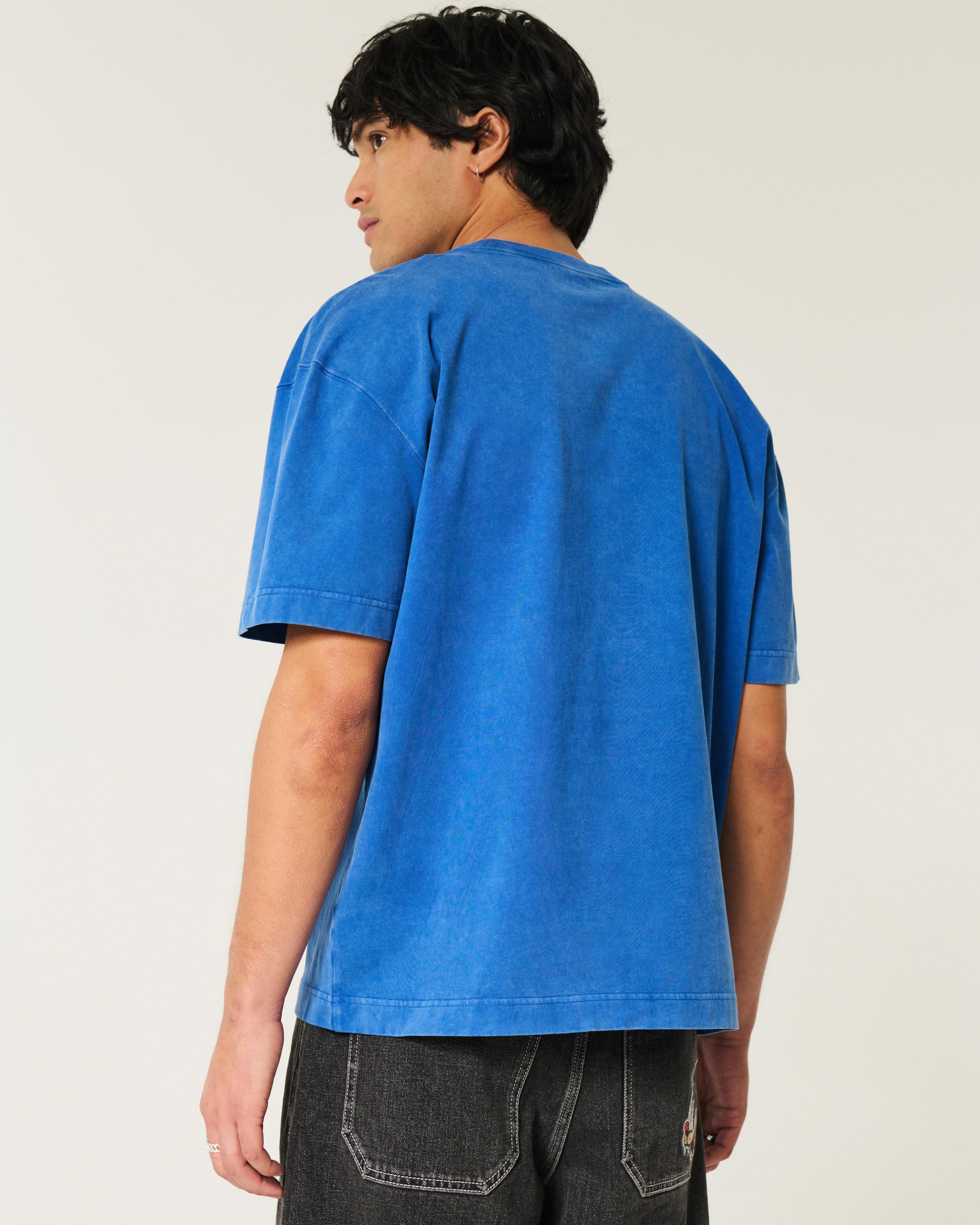 Boxy Heavyweight Washed Cotton Crew T-Shirt Product Image