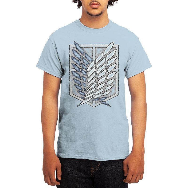 Men's Attack on Titan Distressed Scout Symbol Graphic Tee, Boy's, Size: Small, Turquoise Product Image