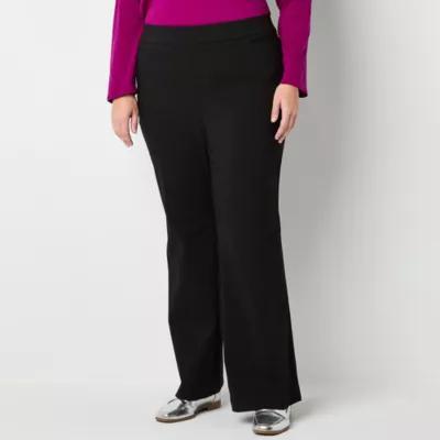 Liz Claiborne-Plus Lisa Flare Womens Mid Rise Flare Pull-On Pants Product Image