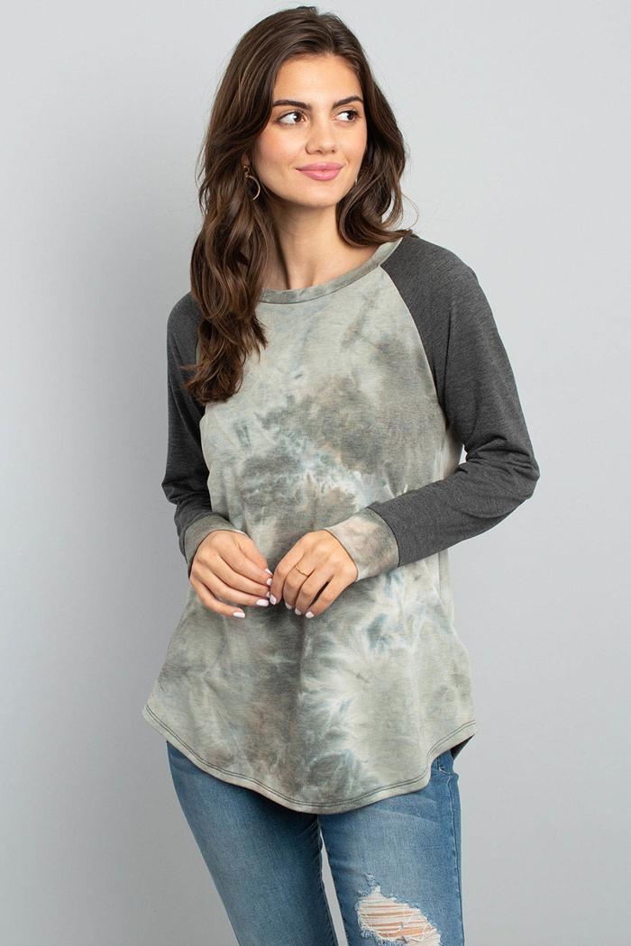 Tie Dye Raglan Top Product Image