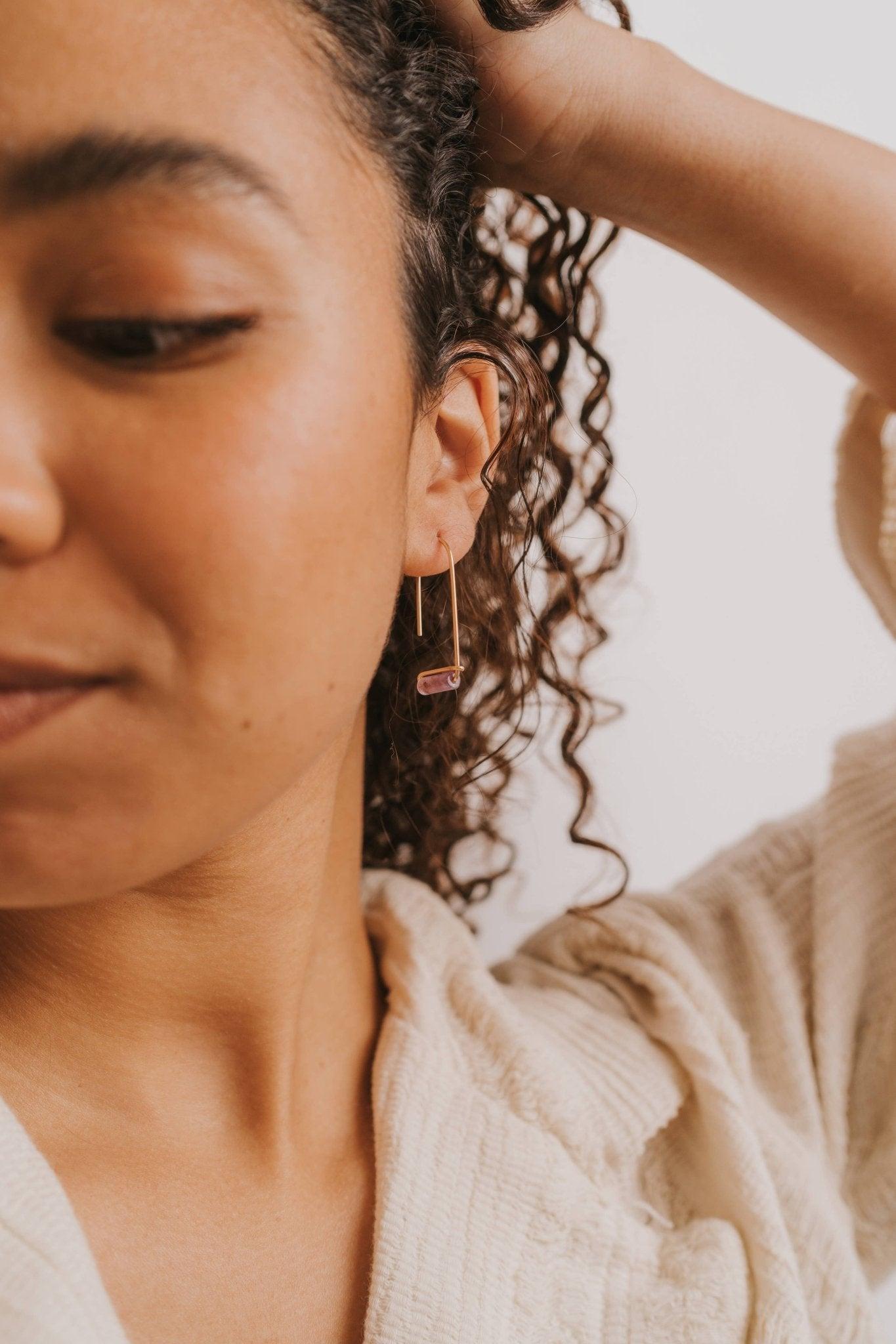 Amethyst Drop Earring Product Image