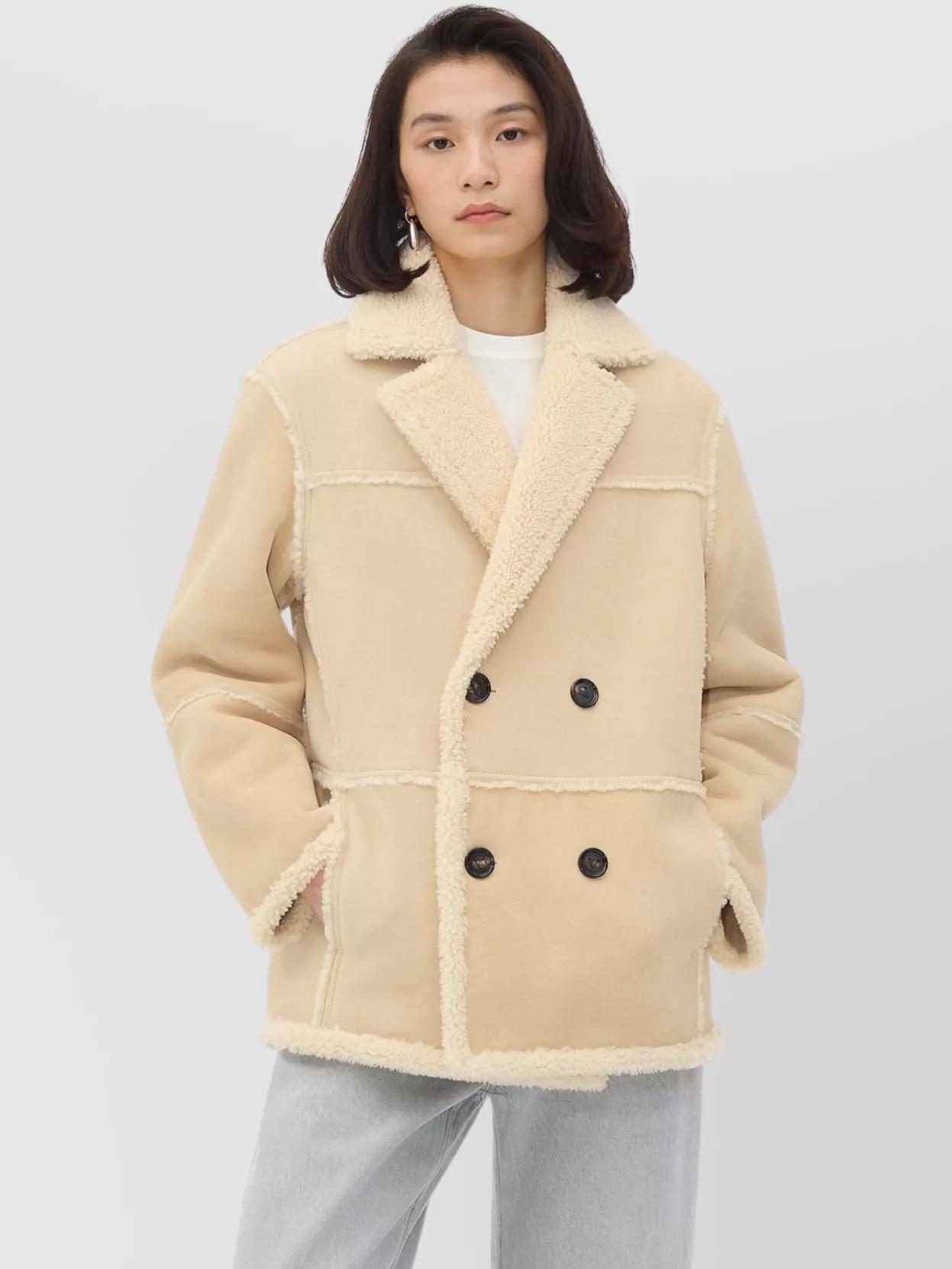 BOTTEGA VENETA Merino Shearling Blouson In Beige Product Image