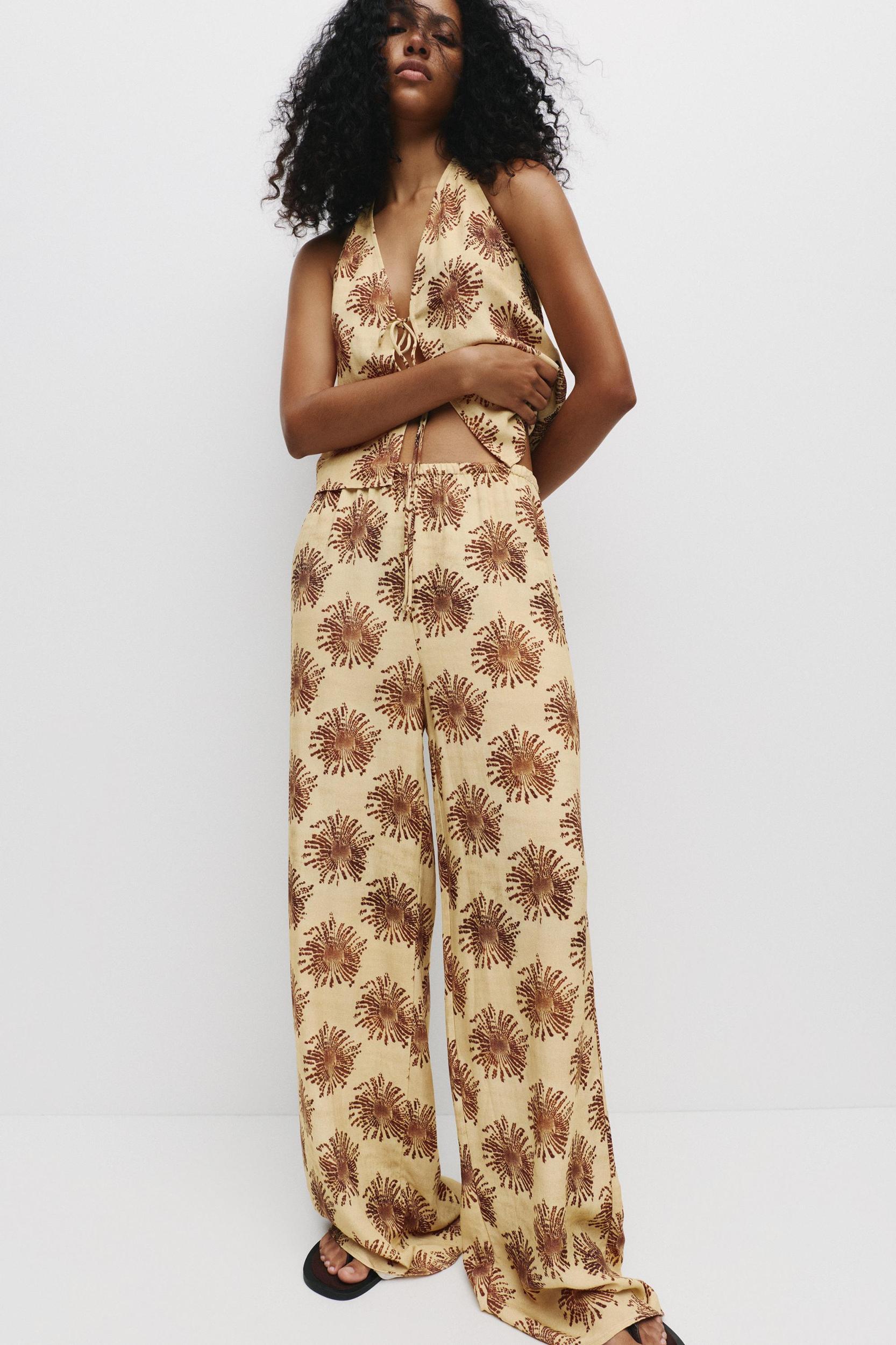 Printed flowing pants Product Image