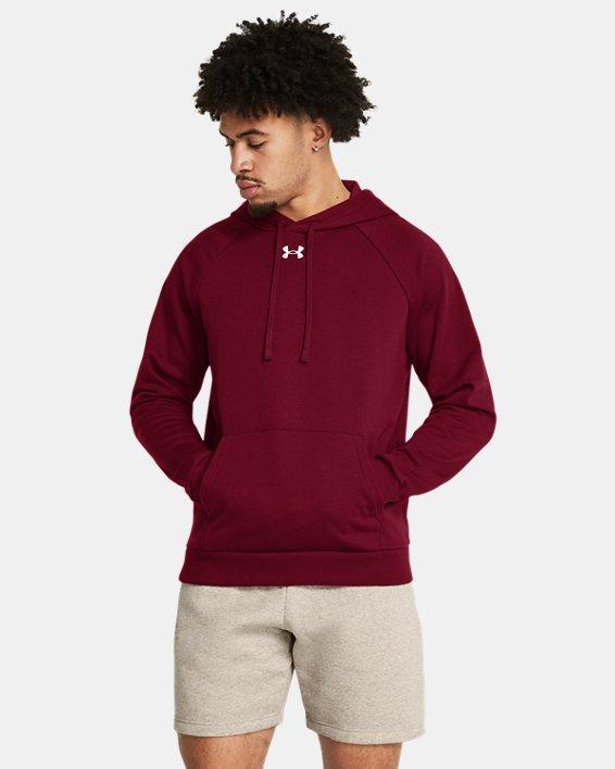 Men's Under Armour Solid Rival Fleece Hoodie, Size: XXL, 625 Red Product Image