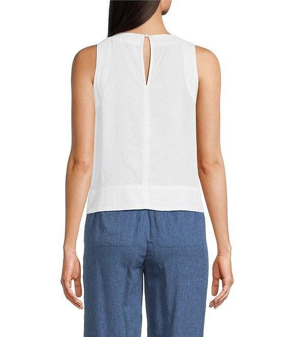 NIC + ZOE Rumba Linen Blend Crew Neck Sleeveless Pop On Coorinating Tank Product Image