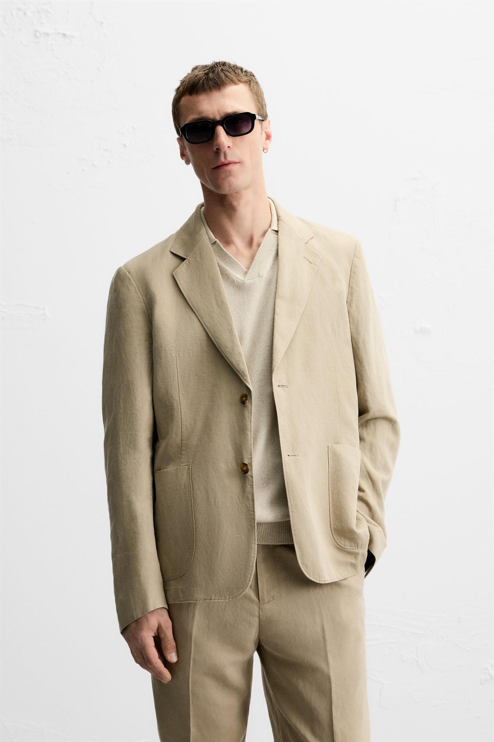 WASHED SUIT BLAZER Product Image
