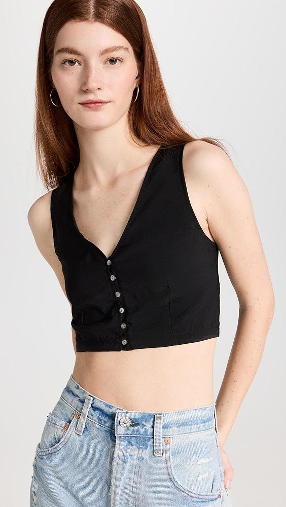 Madewell Softdrape Gwen Supercrop Vest Top | Shopbop Product Image