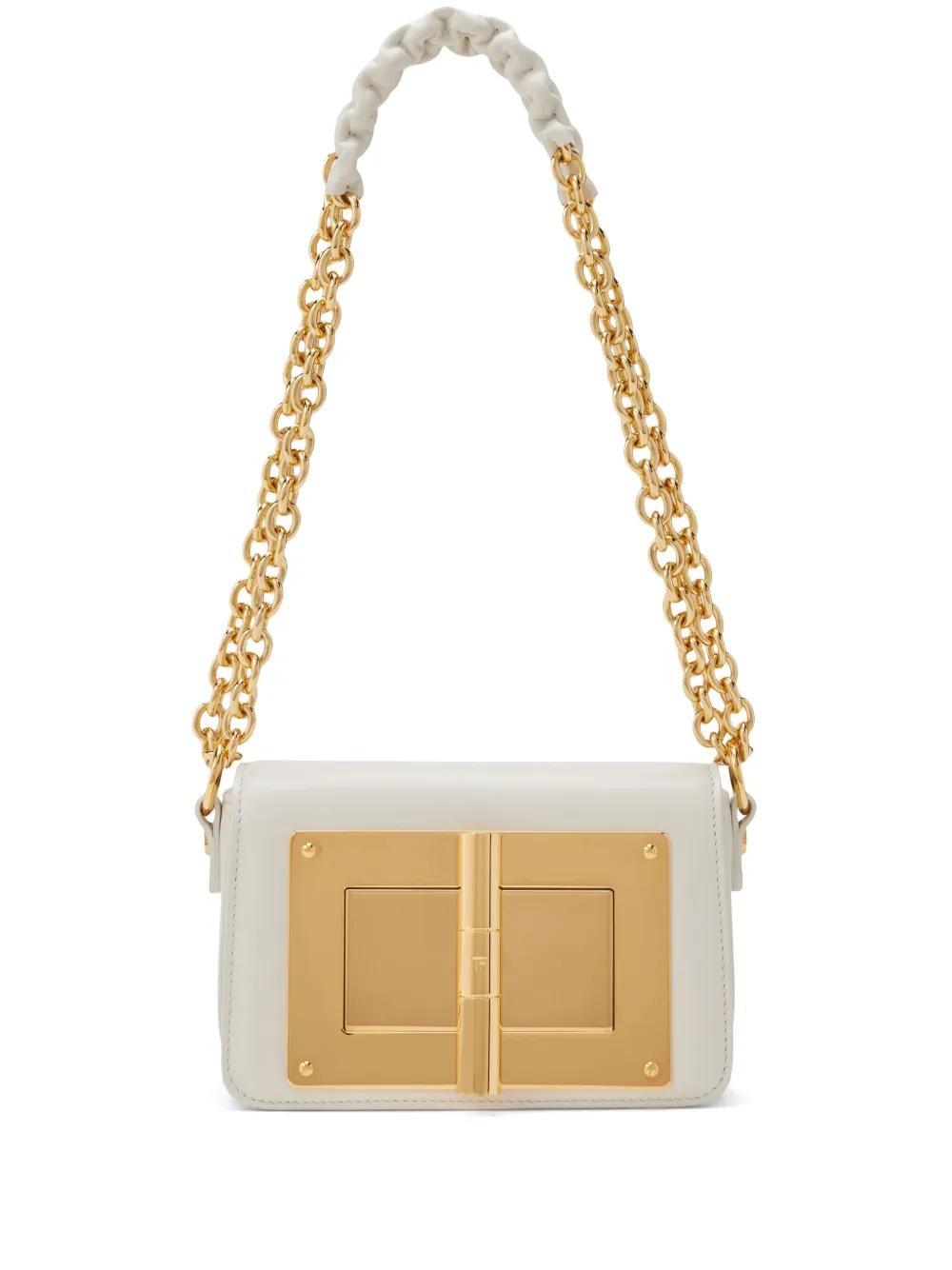 TOM FORD Mini Natalia Leather Shoulder Bag In White Product Image