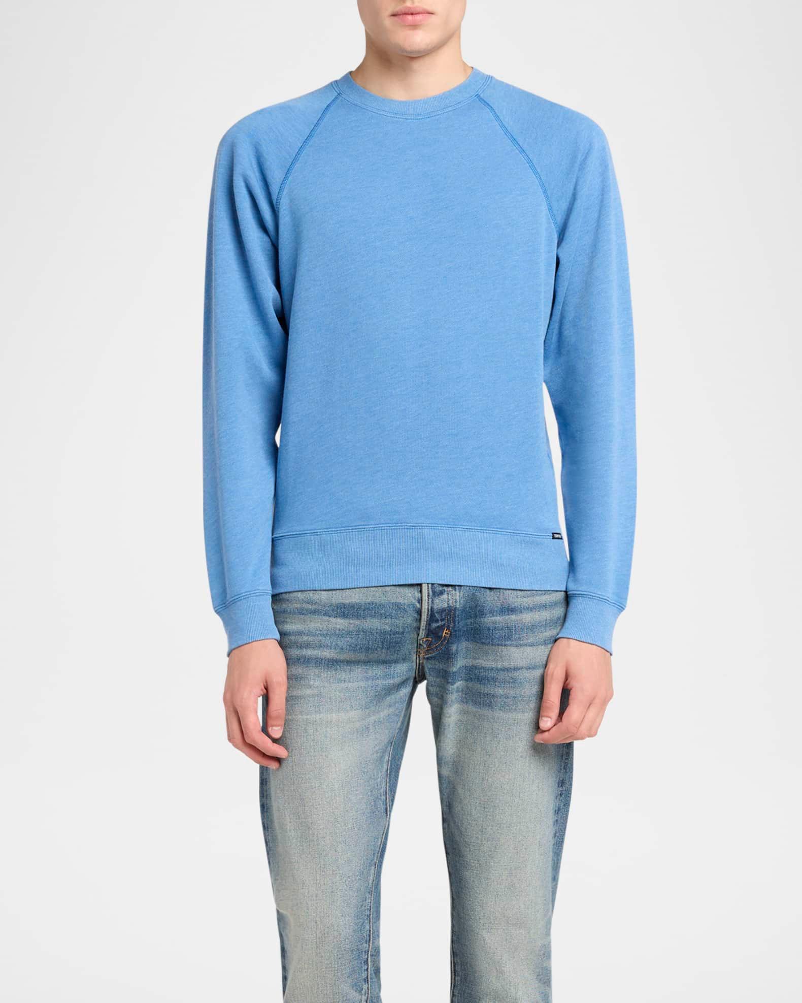 Men's Melange Cotton Raglan Crewneck Sweater Product Image