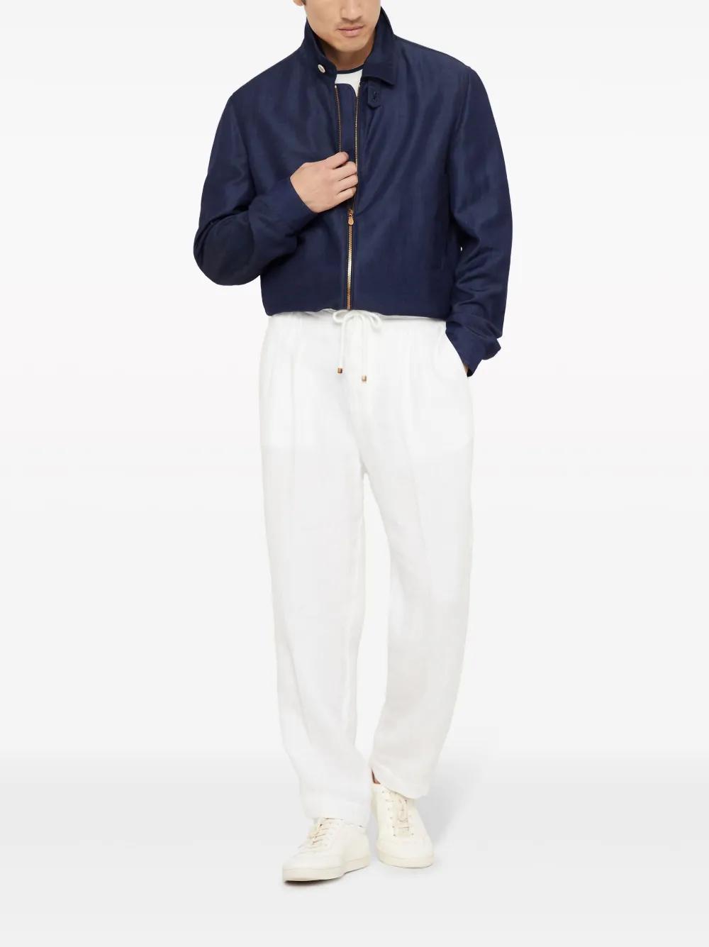 spread-collar bomber jacket Product Image