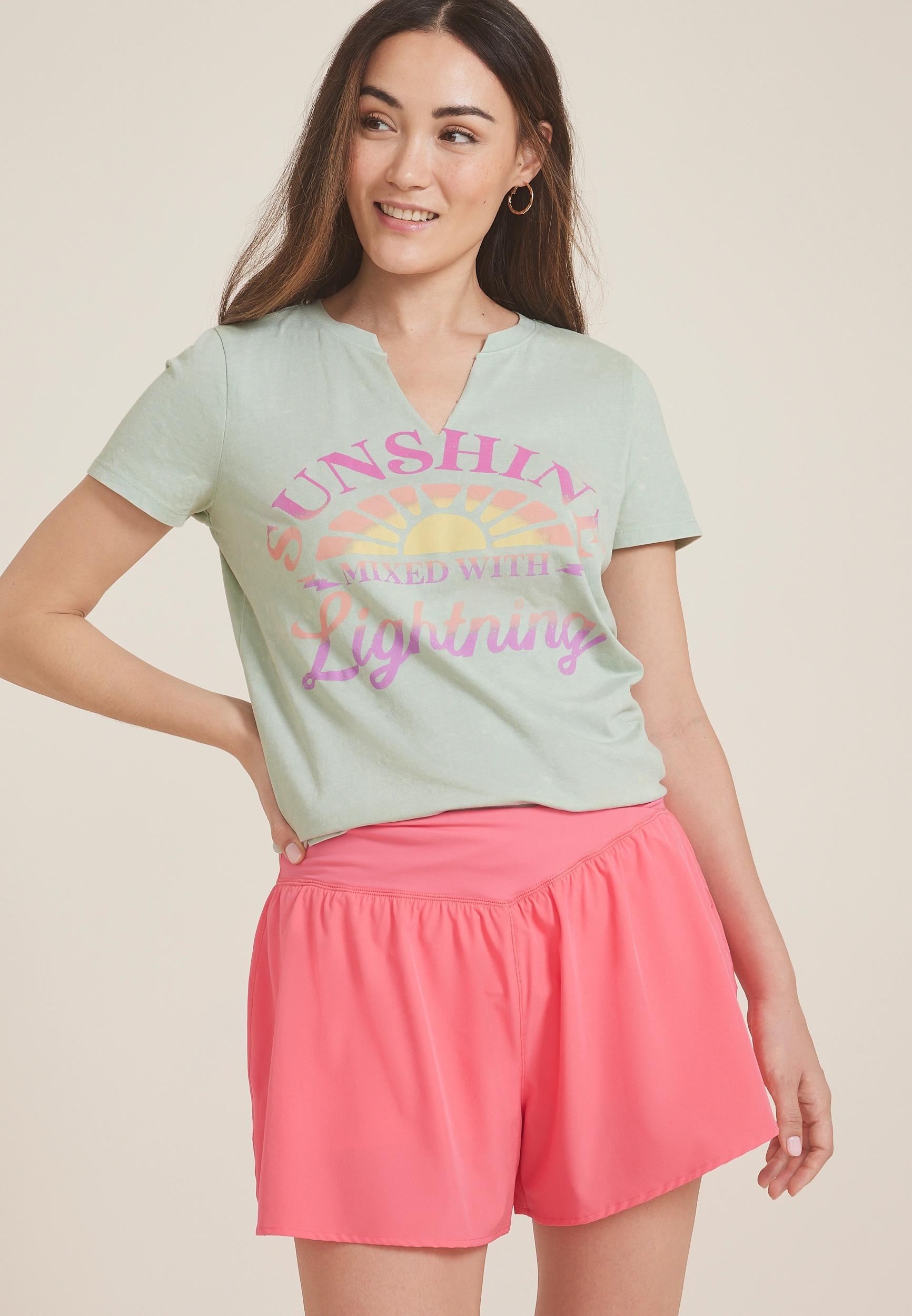 Sunshine Mixed With Lightning Classic Fit Graphic Tee Product Image