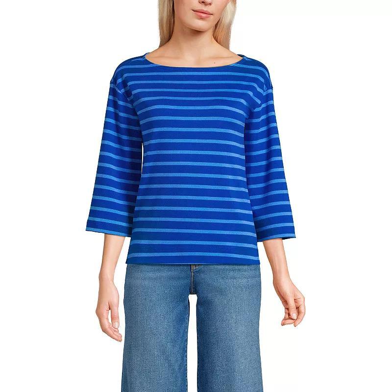 Womens Lands End 3/4 Bell Sleeve Supima Cotton Tee Product Image