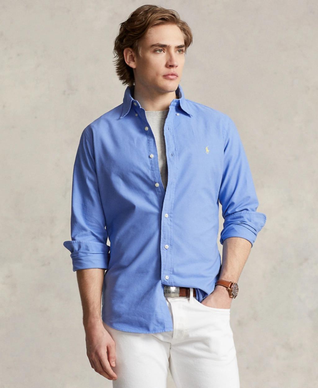 Polo Ralph Lauren Mens The Iconic Cotton Oxford Shirt Product Image