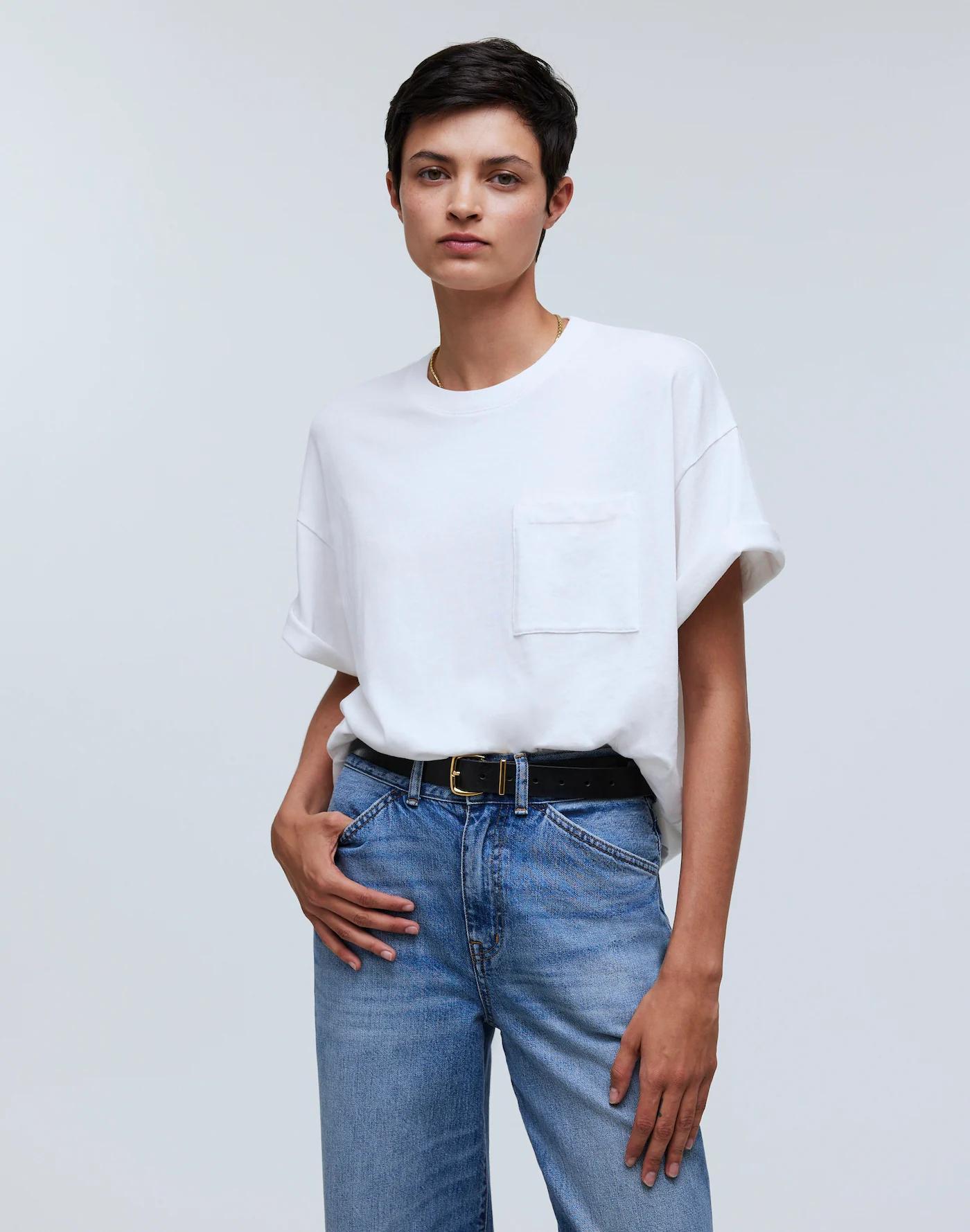 Garment-Dyed Oversized Pocket Tee Product Image