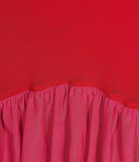 Never Fully Dressed Angelina Crew Neckline Short Sleeve Sheer Ruffle Tier Dress Product Image