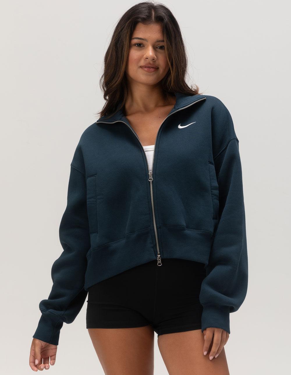 NIKE Sportswear Phoenix Fleece Oversized Womens Track Jacket - NAVY Product Image