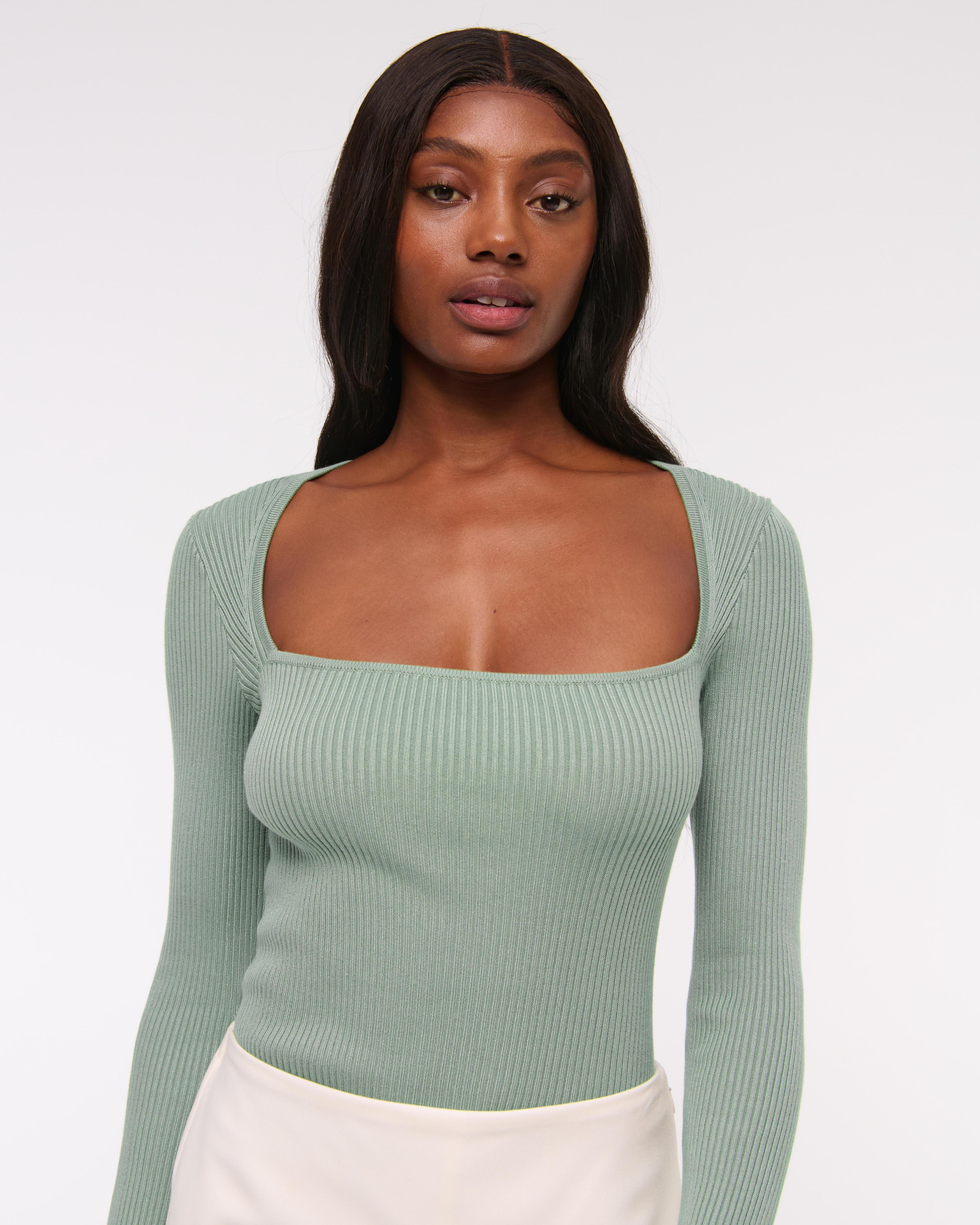 The A&F Ava Long-Sleeve Sweater Top Product Image