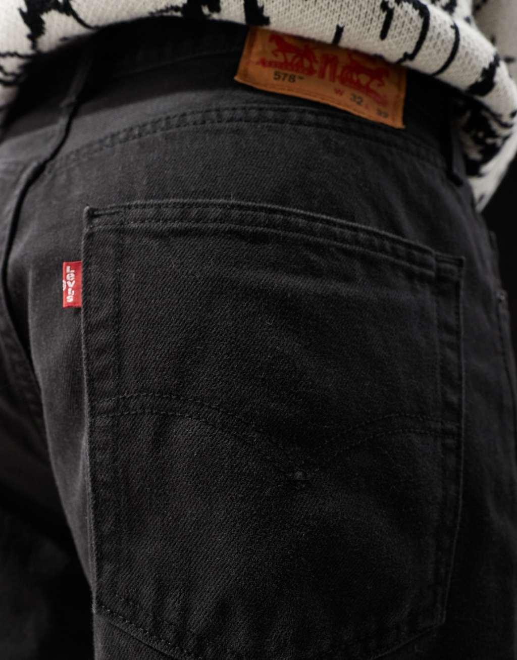 Levi's 578 baggy fit jeans in black Product Image