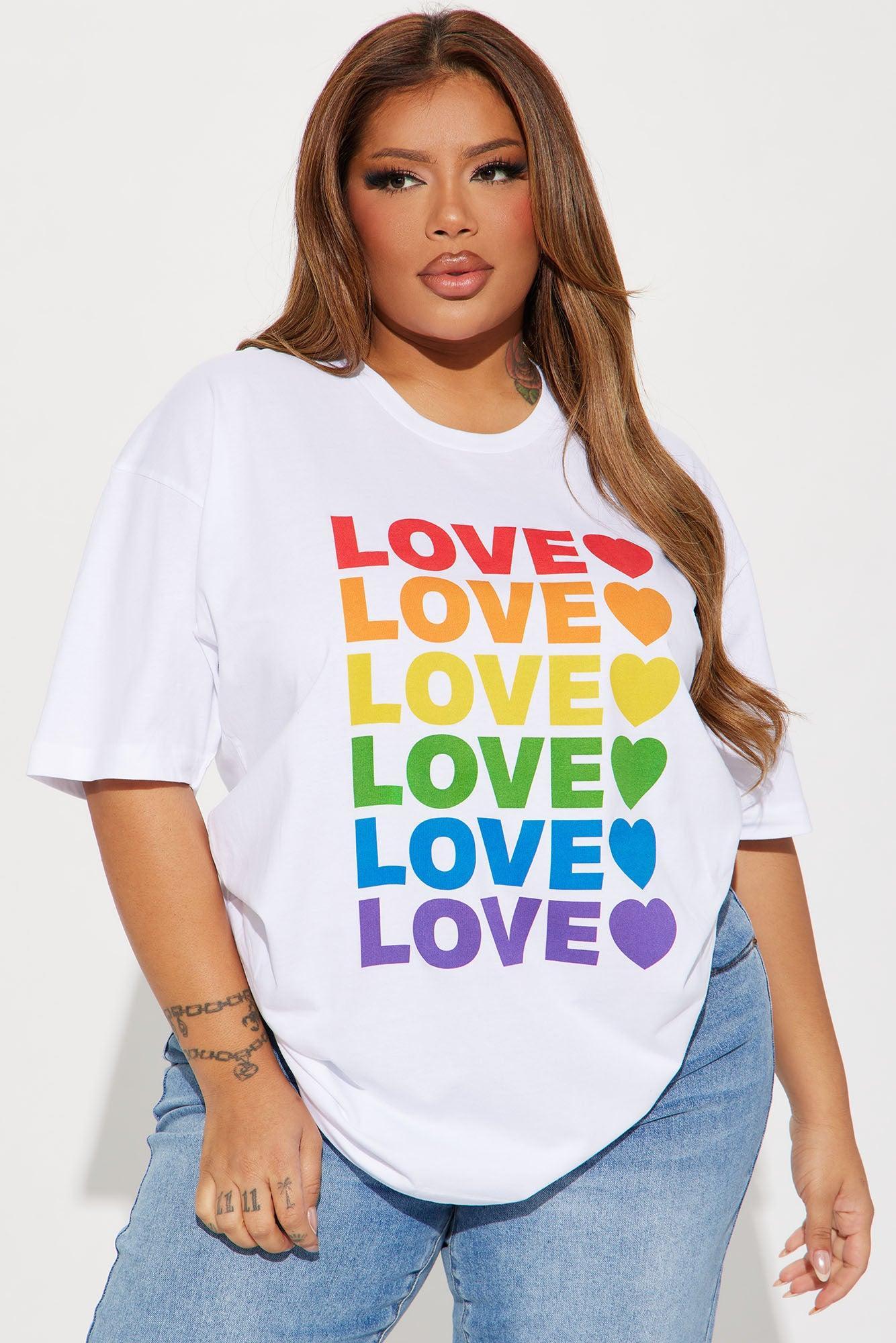 Love Is Love Heart Tee - White Product Image