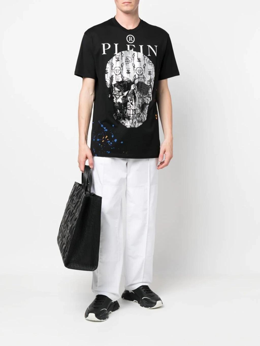 PHILIPP PLEIN Skull-print Short-sleeve T-shirt In Black Product Image