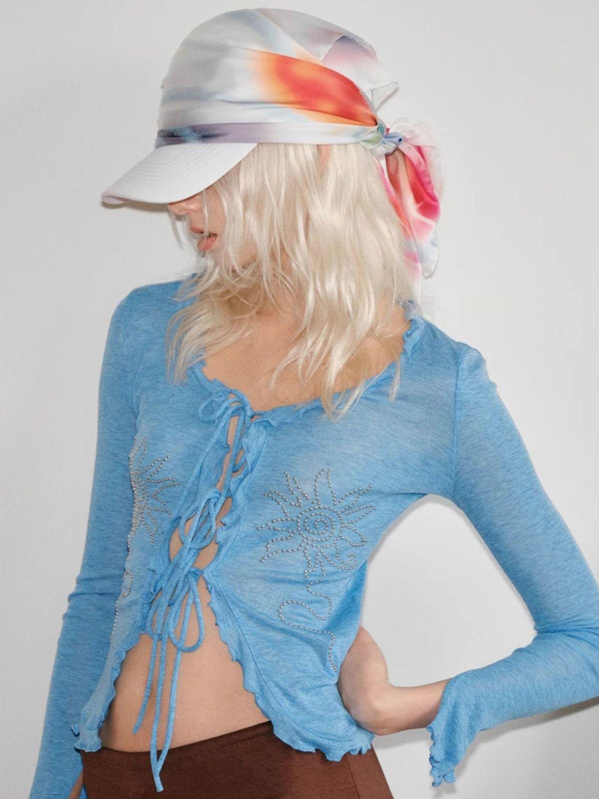 Colorful Print Square Scarf Product Image