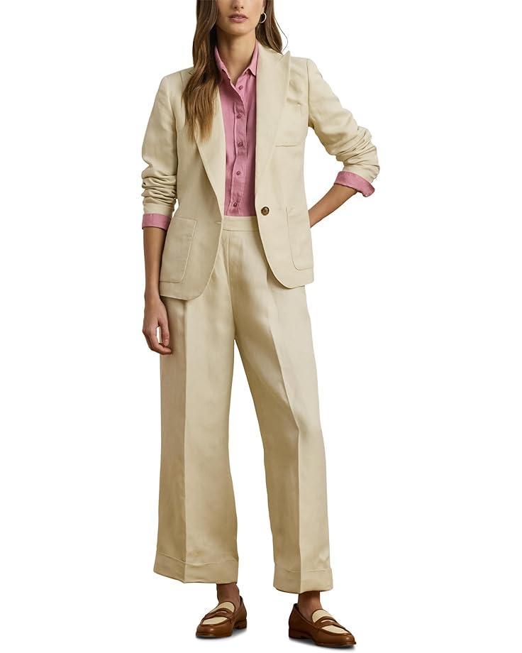 Women's Lauren Ralph Lauren Linen-Blend Twill Blazer Product Image