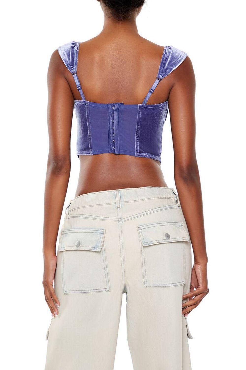 Velvet Bow Bustier Crop Top | Forever 21 Product Image