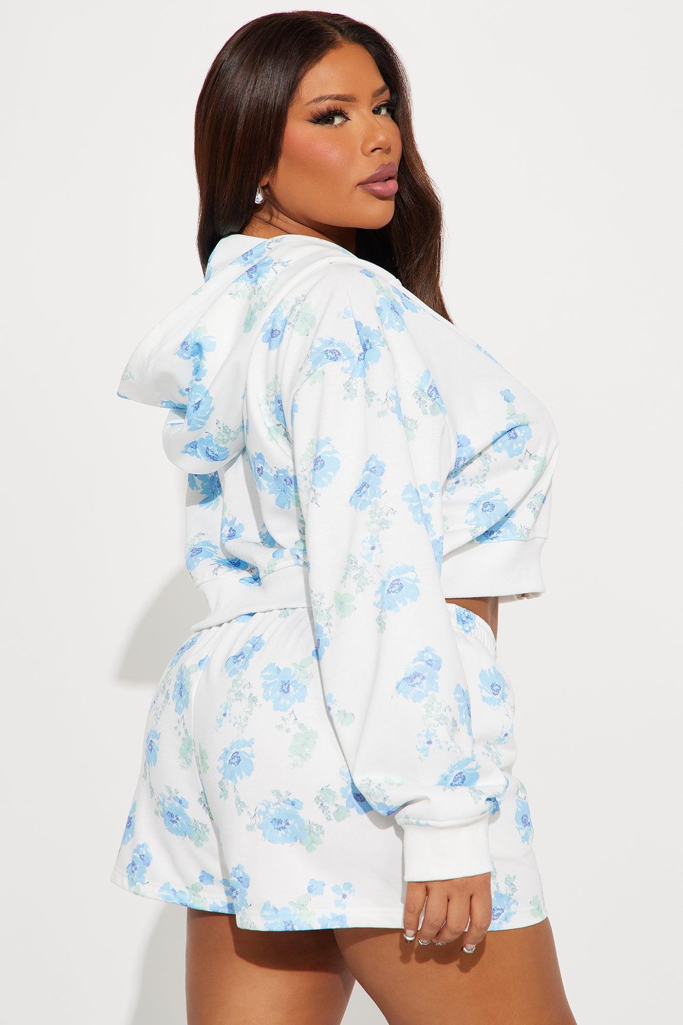 Farrah Floral Short Set Set - Blue/combo Product Image