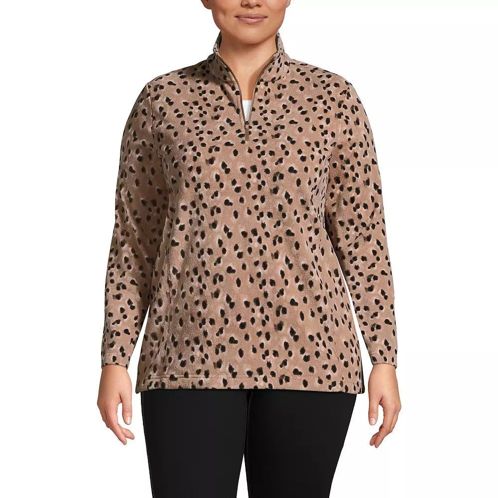 Petite Lands' End 1/4-Zip Fleece Pullover, Women's,  Product Image
