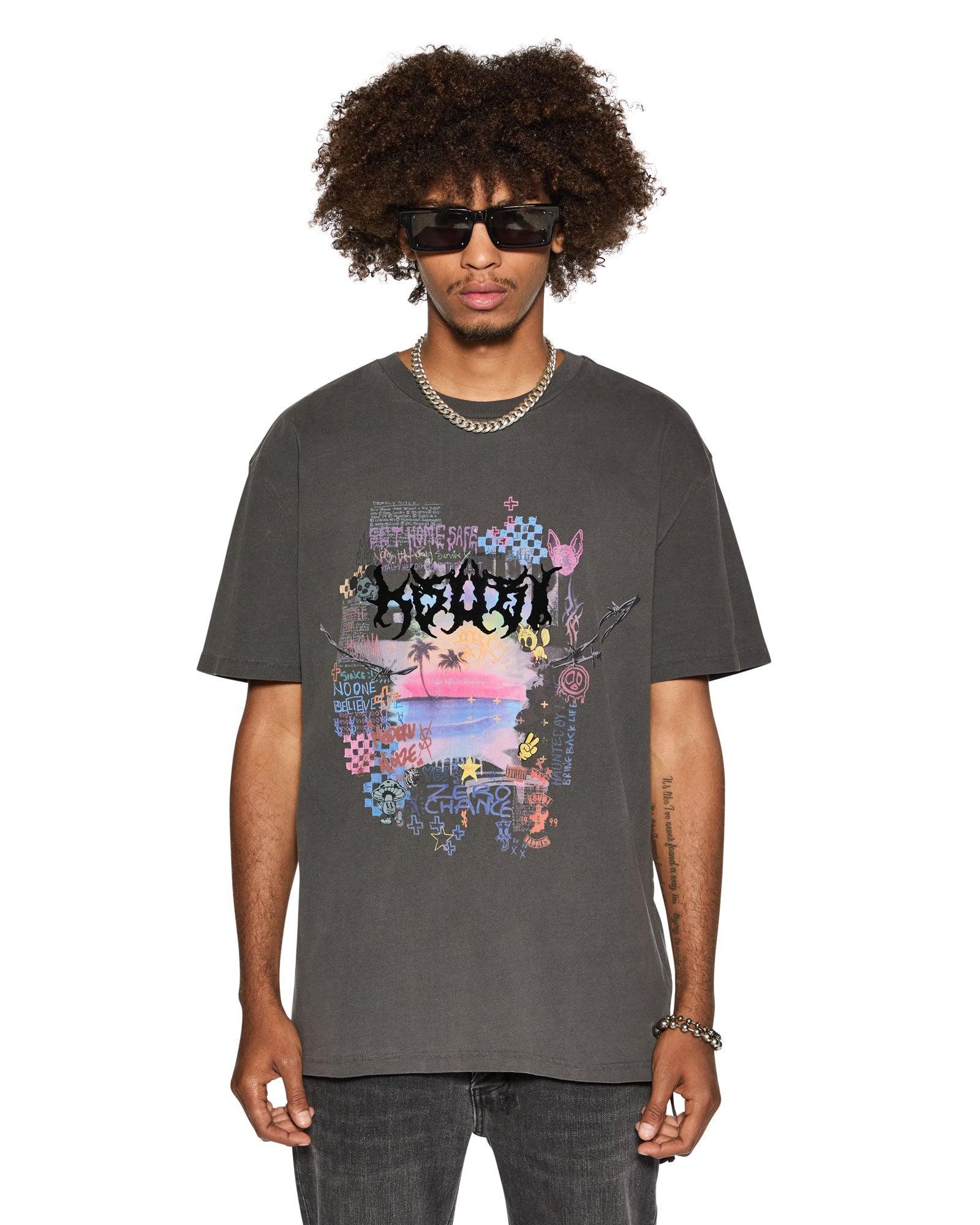 VANDALS BIGGIE SS TEE FADED BLACK Male Product Image