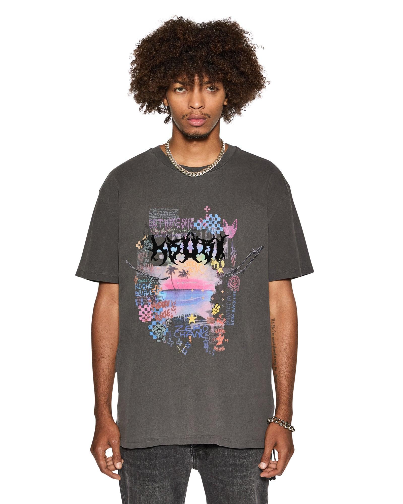 VANDALS BIGGIE SS TEE FADED BLACK Male Product Image