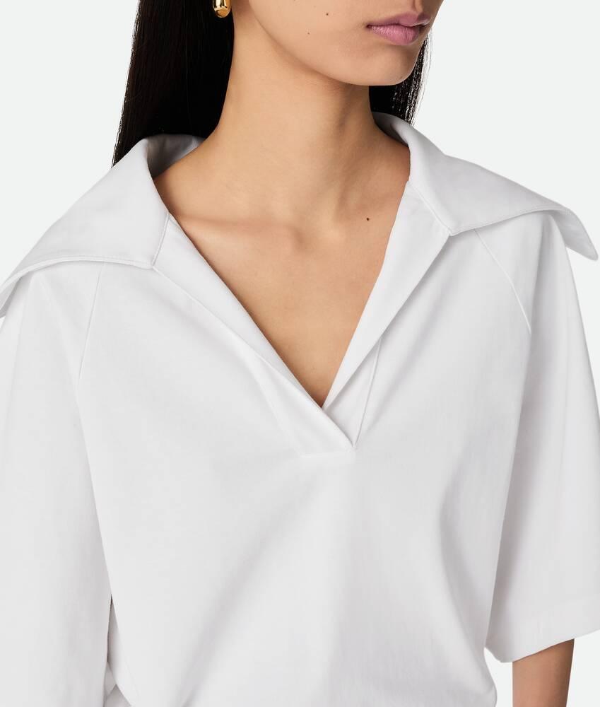 Women's Cotton Jersey T-Shirt in White Product Image