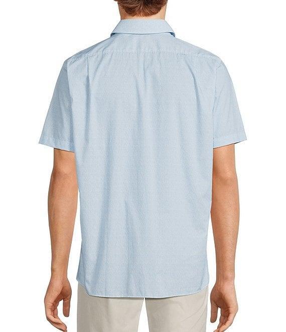 Hart Schaffner Marx The Blueprint Collection Short Sleeve Textured Woven Button Front Shirt Product Image