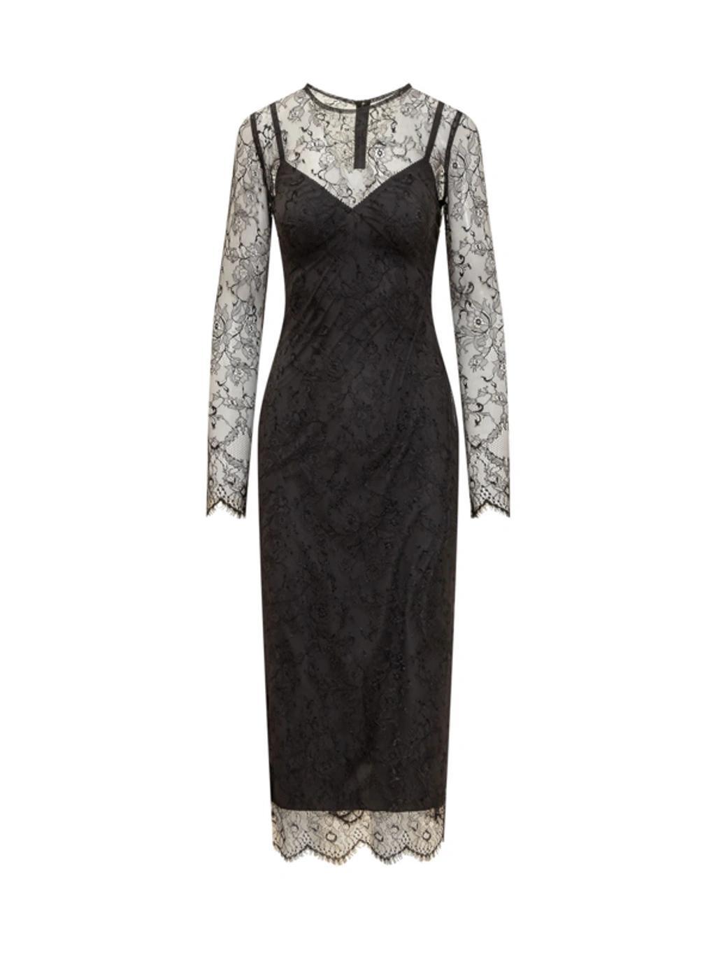 Lace Dress In Black Product Image