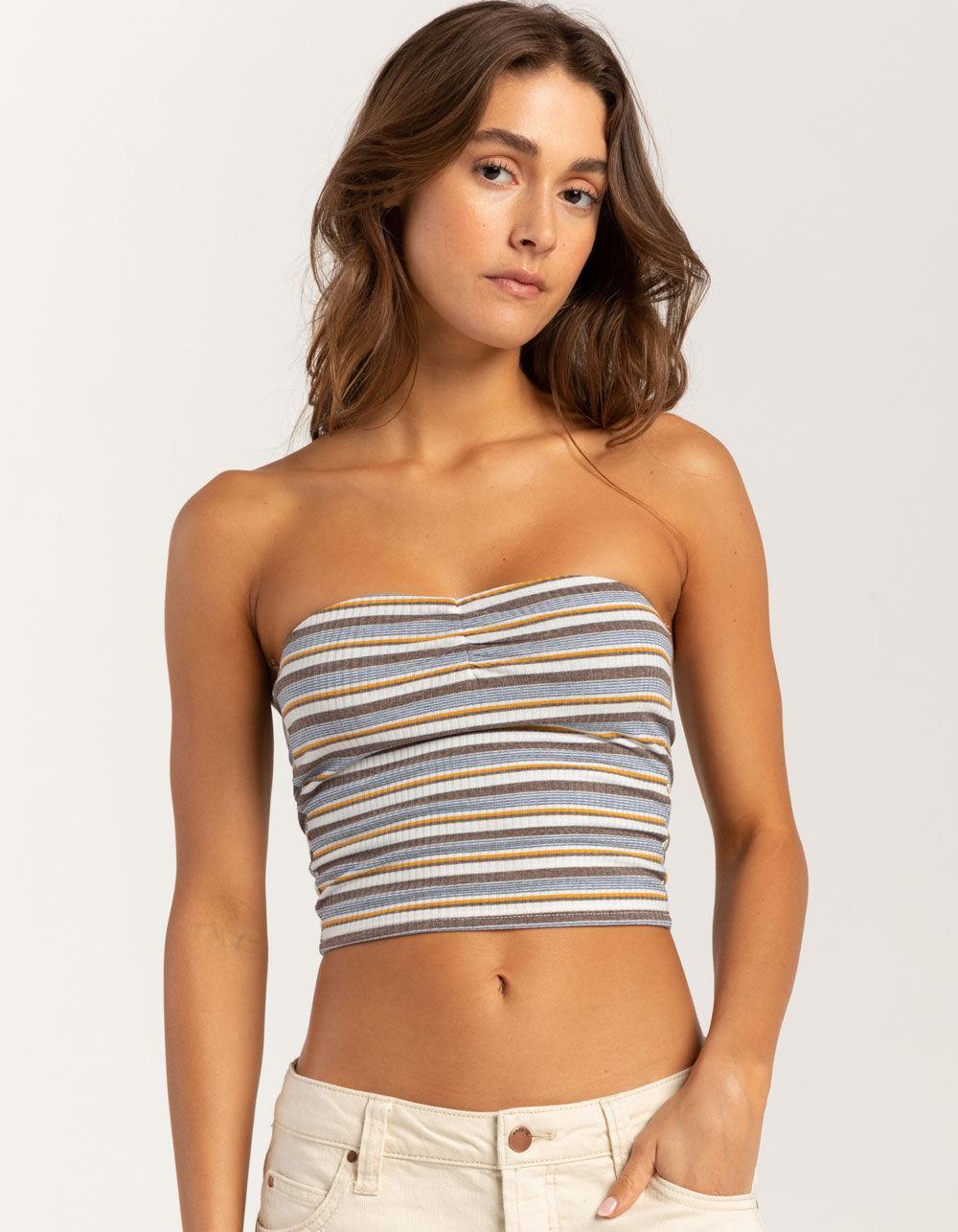 RSQ Womens Stripe Tube Top - TAN COMBO Product Image