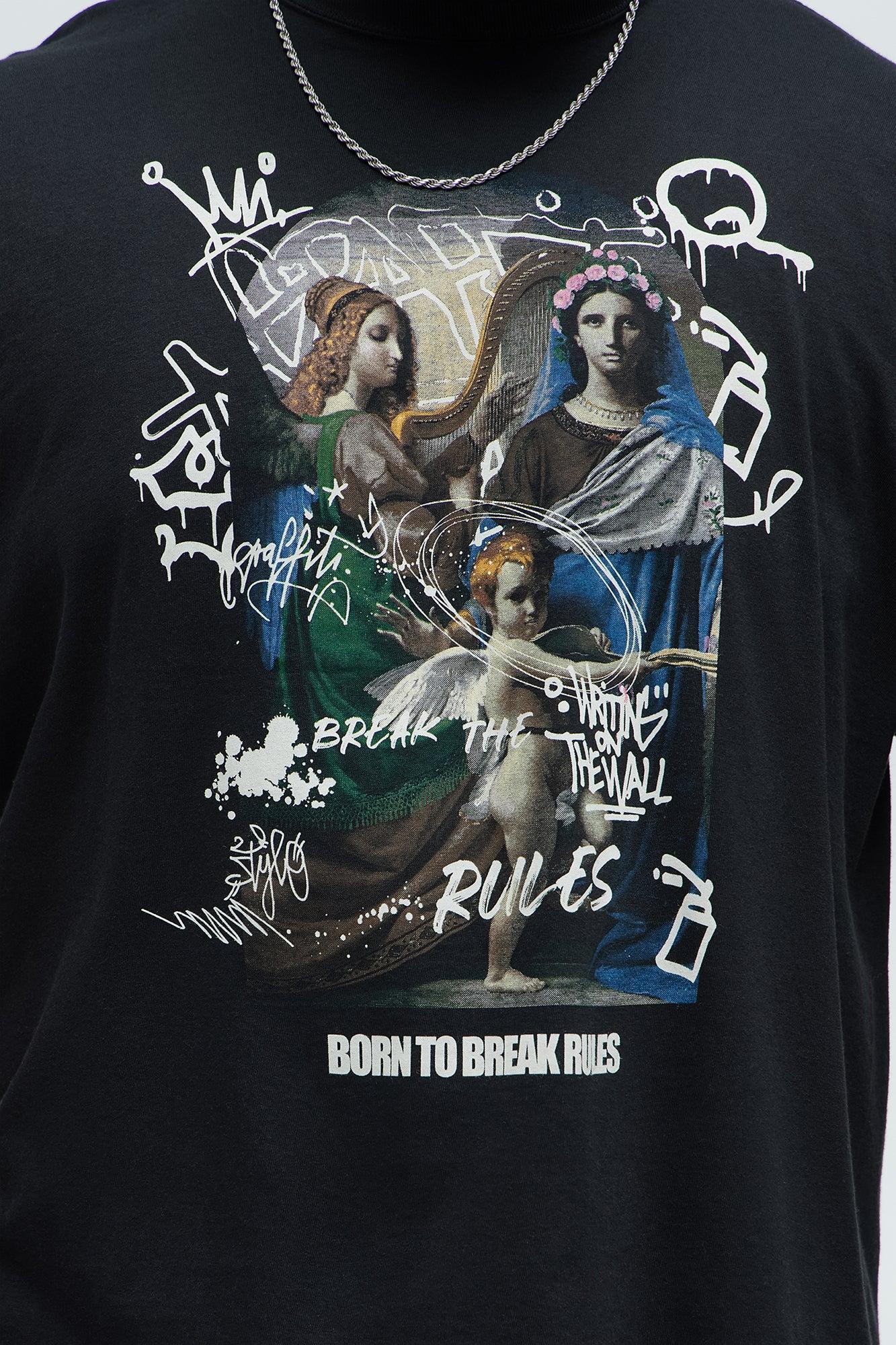 Born To Break Rules Short Sleeve Tee - Black Product Image